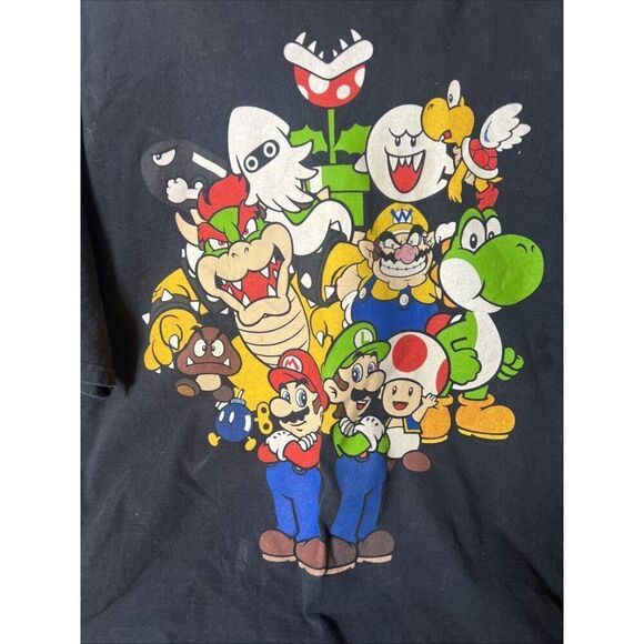 VINTAGE STYLE SUPER MARIO BROS. NES Nintendo T-Shirt XL BOWSER. Bb - Picture 2 of 3